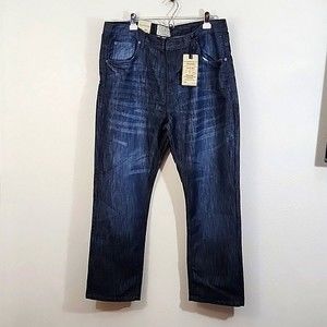 Colours Alexander Julian straight fit jeans in  crash color size 42×30 NWT